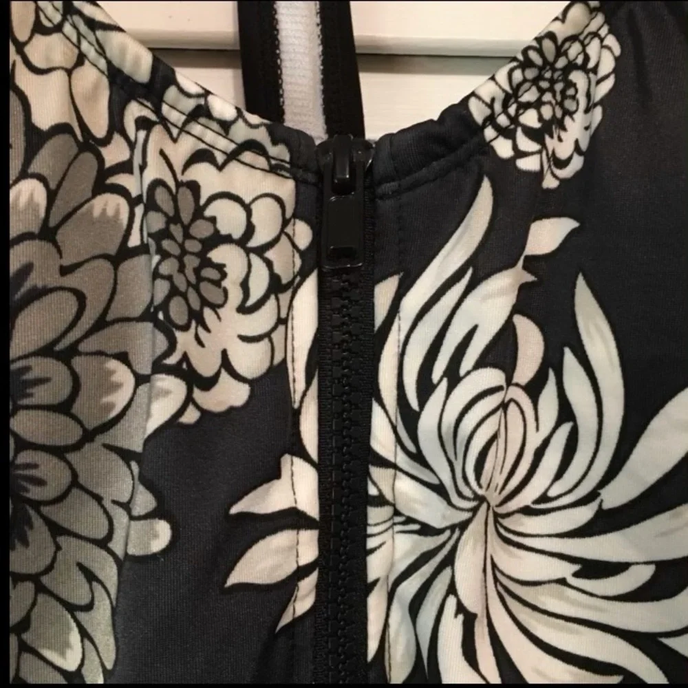 NWT JOY LAB One piece Black & White Swim Suit